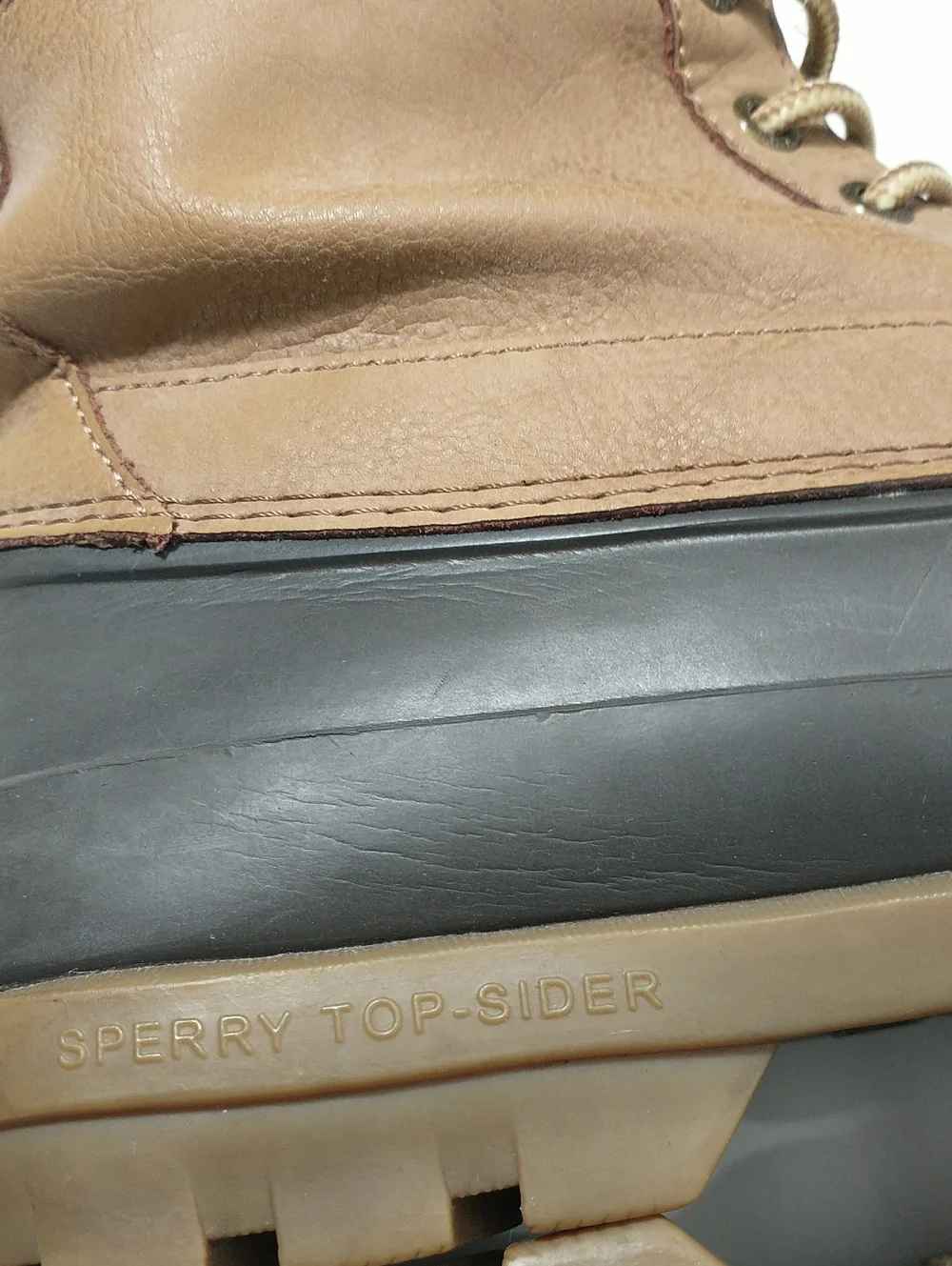 Sperry Brewster Duck Boot, Stain/Water Resistant Leather, Size Men's 10, Brown